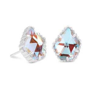 NWT Kendra Scott Tessa Rhodium Glass Earrings $65